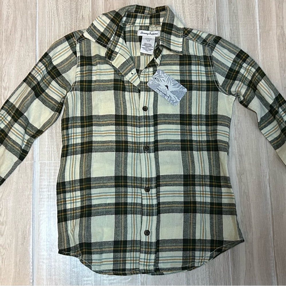 Boys Tommy Bahama Flannel Plaid Shirt